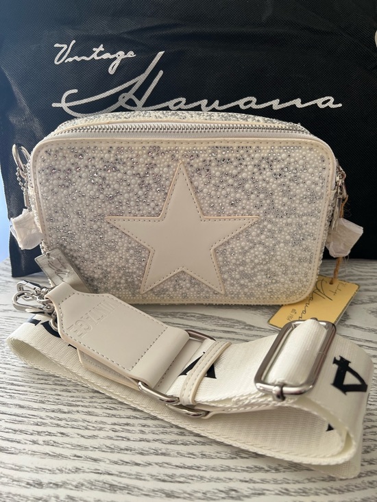 Vintage Havana Handbags - Star-Embellished Ivory Crossbody Bag by Vintage Havana Vintage Havana Silver